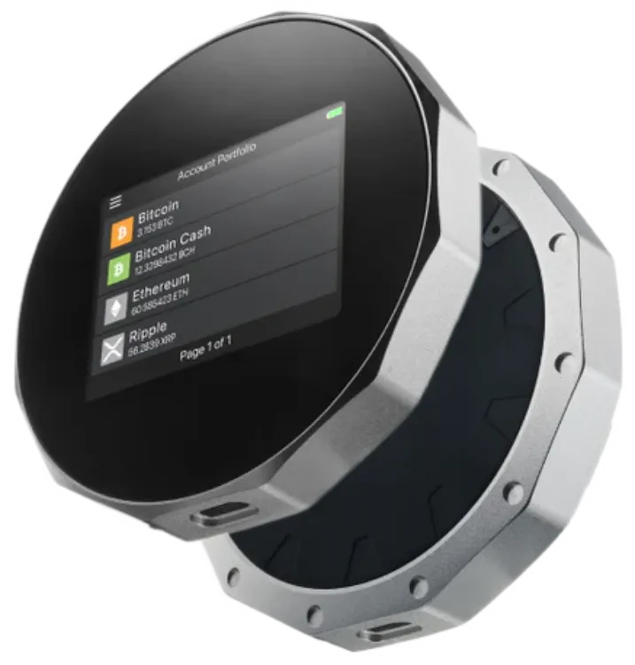 SecuX V20 crypto wallet depiction